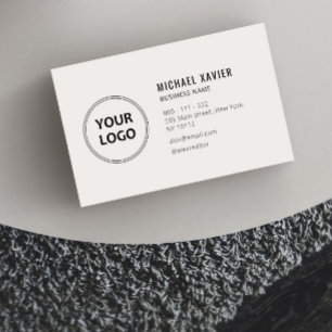 simple text custom logo business card