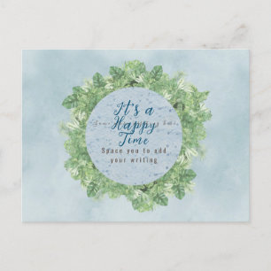 Simple text frame For train engine photo theme Postcard