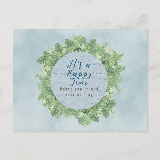Simple text frame | For train engine photo theme Postcard (Front)