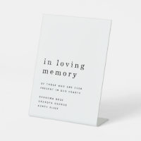 Simple Text In Loving Memory Wedding