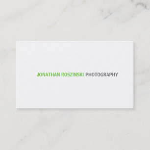 Simple Text Lime Green Business Card