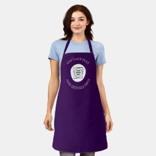 Simple Text Logo Design for Business Promotion Apron