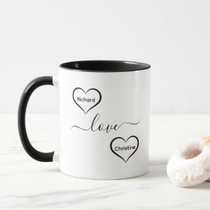 Simple Text "Love" Customize Mug
