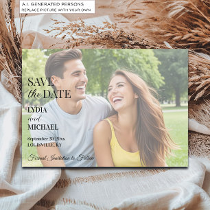 Simple Text Overlay Photo Save The Date