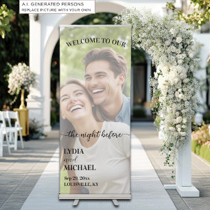 Simple Text Overlay Photo The Night Before Retractable Banner