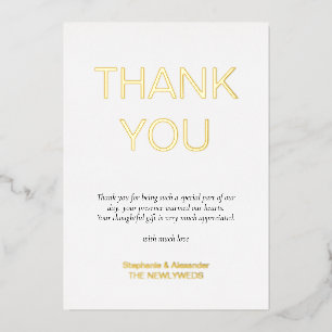 Simple Text Photo Wedding Thank You Real