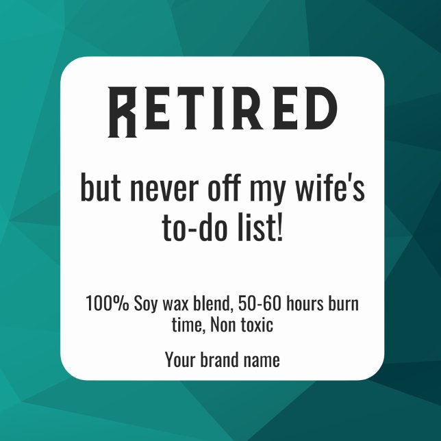 Simple Text retirement candle stickers (Creator Uploaded)