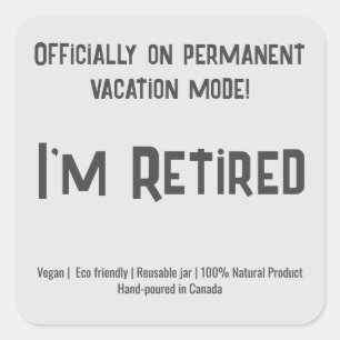 Simple Text retirement candle stickers