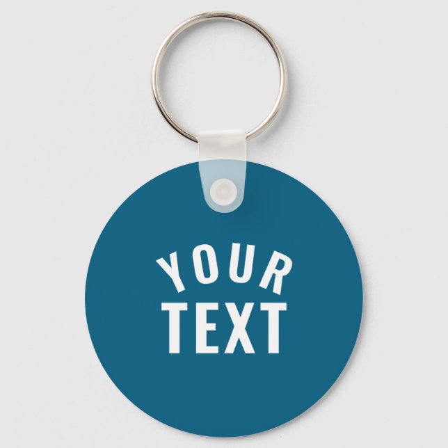 Simple Text Template Womens Long Sleeve Black _1  Key Ring (Front)