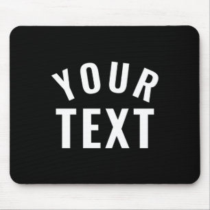 Simple Text Template Womens Long Sleeve Black _1  Mouse Mat