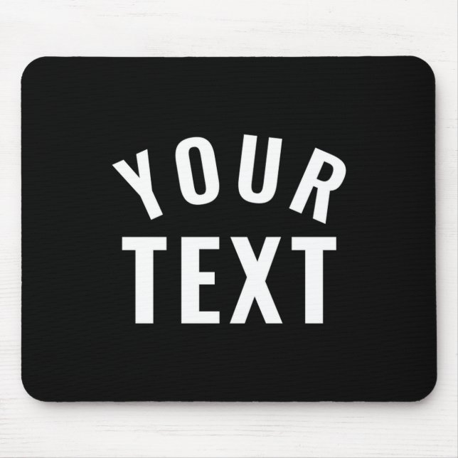 Simple Text Template Womens Long Sleeve Black _1  Mouse Mat (Front)