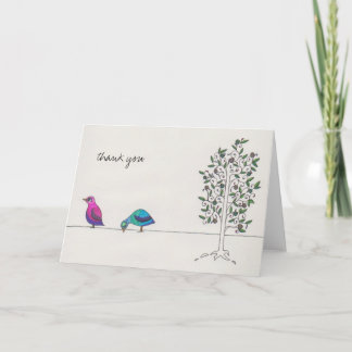 simple thank thank you card