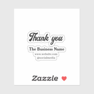 Simple thank you add business name details text  t