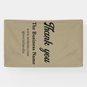 Simple thank you add business name details text  t banner