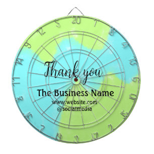 Simple thank you add business name details text  t dartboard