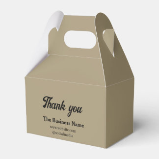Simple thank you add business name details text t favour box