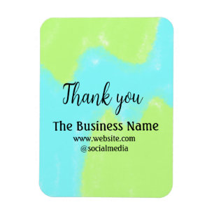 Simple thank you add business name details text  t magnet