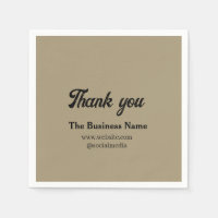 Simple thank you add business name details text t