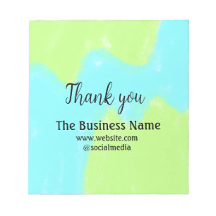 Simple thank you add business name details text t notepad