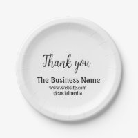 Simple thank you add business name details text  t