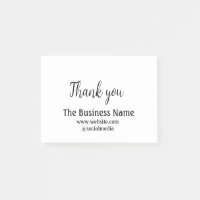Simple thank you add business name details text t