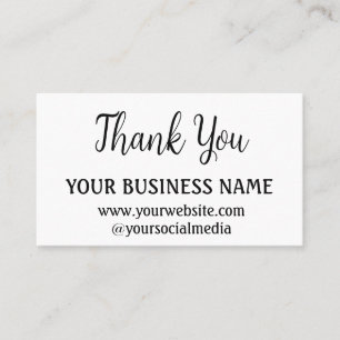 Simple Thank you business name details text  Discount Card