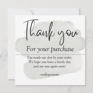 simple thank you card
