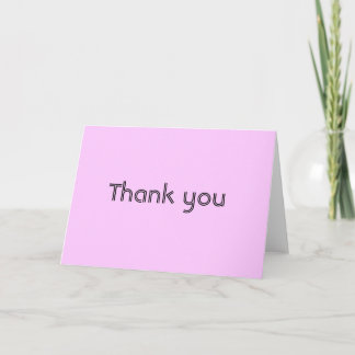 Simple Thank You card
