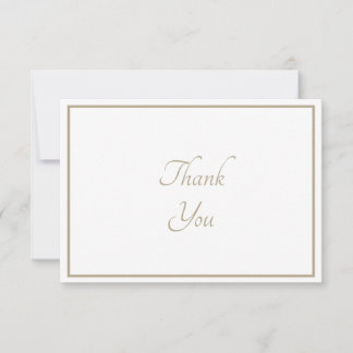 Simple Thank You Card - Brown