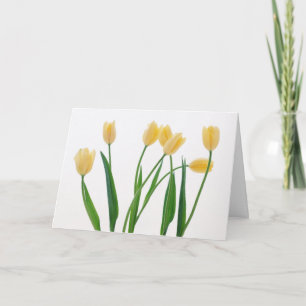 Simple Thank You Card - Yellow Tulips