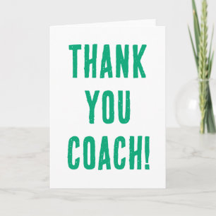 Simple thank you coach card