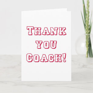 Simple thank you coach card