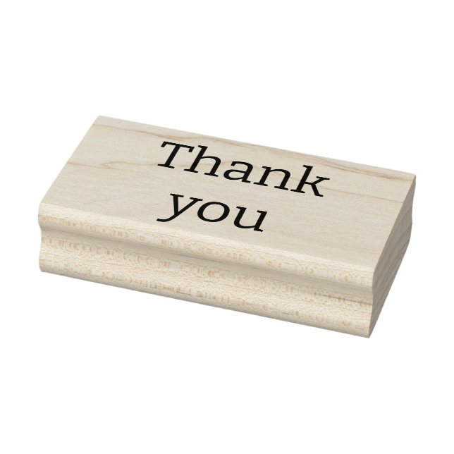 Simple" Thank You" Custom Message Wood Art Stamp (Stamp)