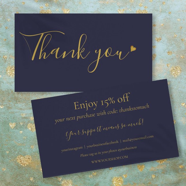 Simple Thank You For Shopping Discount Card (Simple Thank You For Shopping Discount Card)