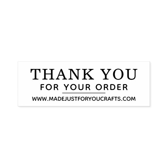 Simple Thank You For Your Order Self-inking Stamp (Design)