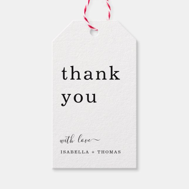 Simple Thank You Gift Tag (Front)