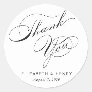 Simple Thank You Label Favour Tag