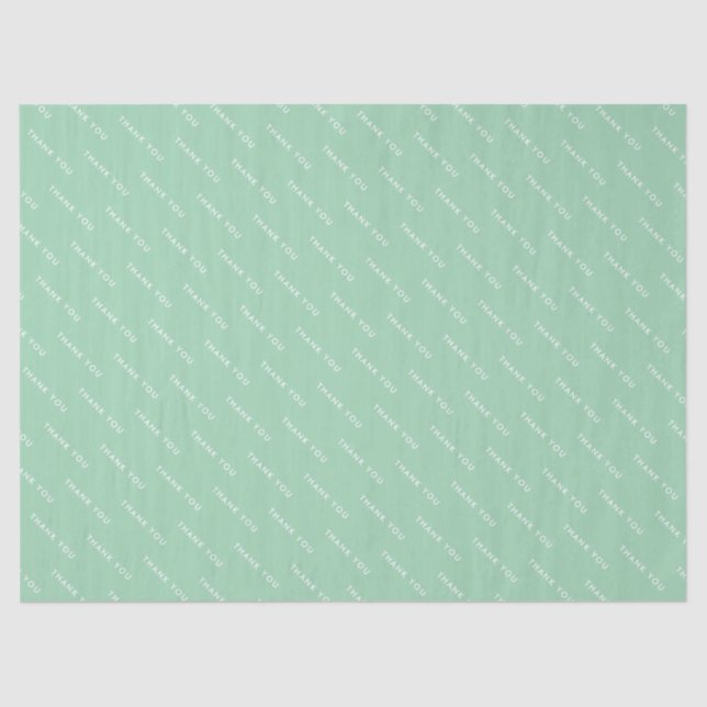 Simple Thank You Mint Green Packaging Business Tissue Paper (Front)