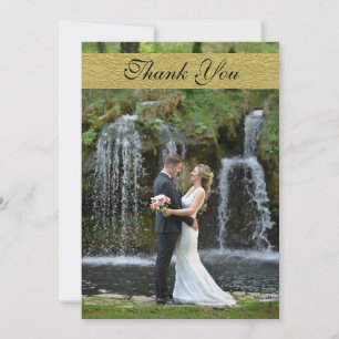 Simple Thank You Photo Wedding Card