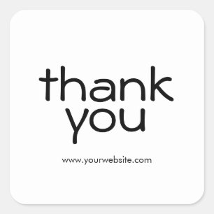 Simple Thank You Small Business Stickers