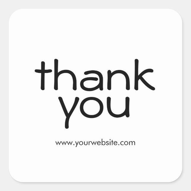 Simple Thank You Small Business Stickers (Front)