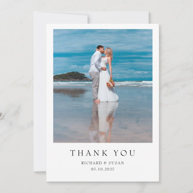 Simple Thank You Wedding  Invitation (Front)