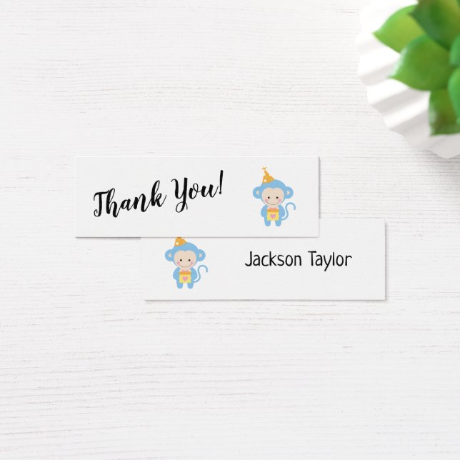 Simple Thank You with Blue Monkey Insert Cards (Desk)