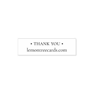 Simple thank you with website self-inking stamp