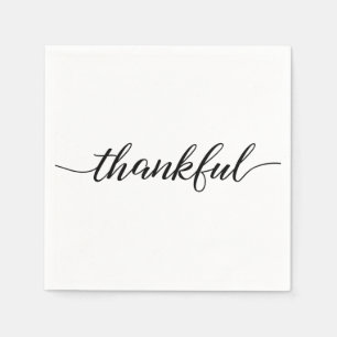 Simple thankful Elegant Script Napkin