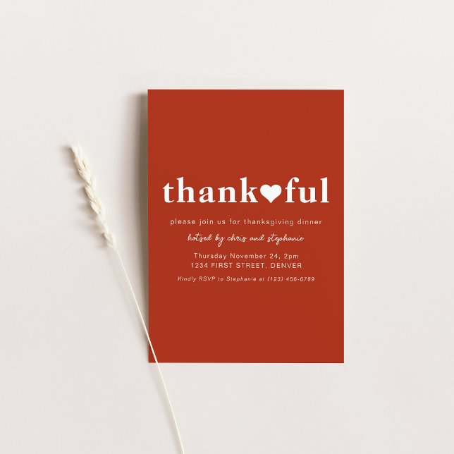 Simple Thanksgiving Dinner Party Invitation (Creator Uploaded)