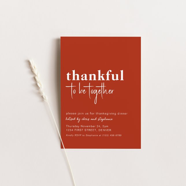 Simple Thanksgiving Dinner Party Invitation (Creator Uploaded)