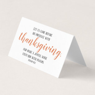 Simple Thanksgiving Dinner Seating Card Scripture