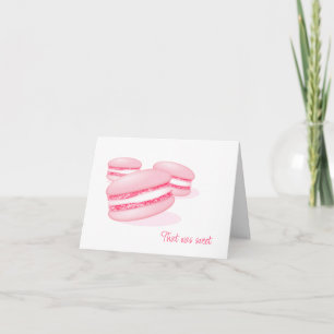 simple that was sweet thank you pink macarons card