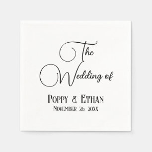 Simple The Wedding of Marriage Reception Napkin